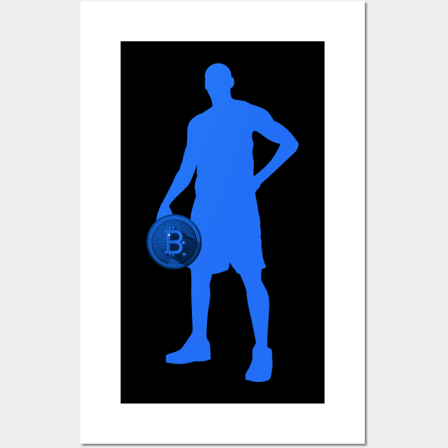 Bitcoin Basketball Player Wall Art by RedSparkle 